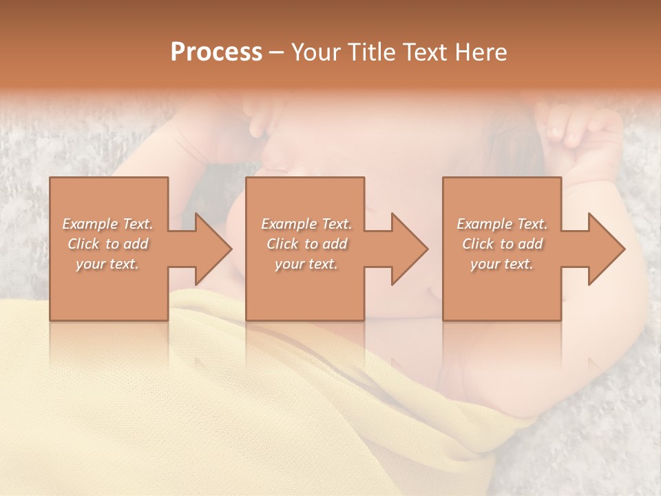 Newborn Boy Caucasian PowerPoint Template