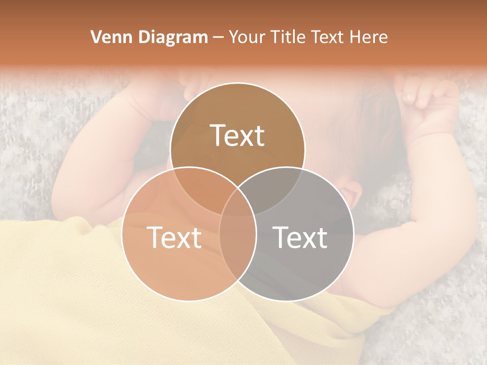 Newborn Boy Caucasian PowerPoint Template