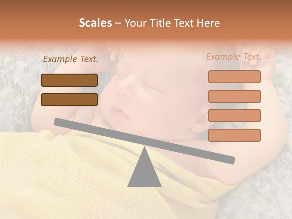 Newborn Boy Caucasian PowerPoint Template