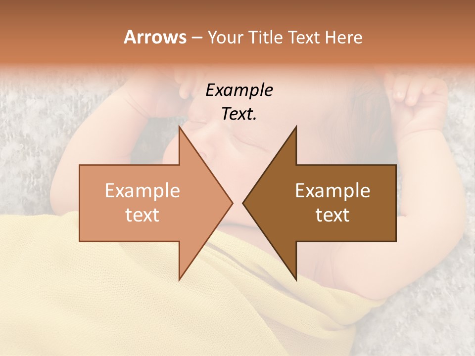 Newborn Boy Caucasian PowerPoint Template