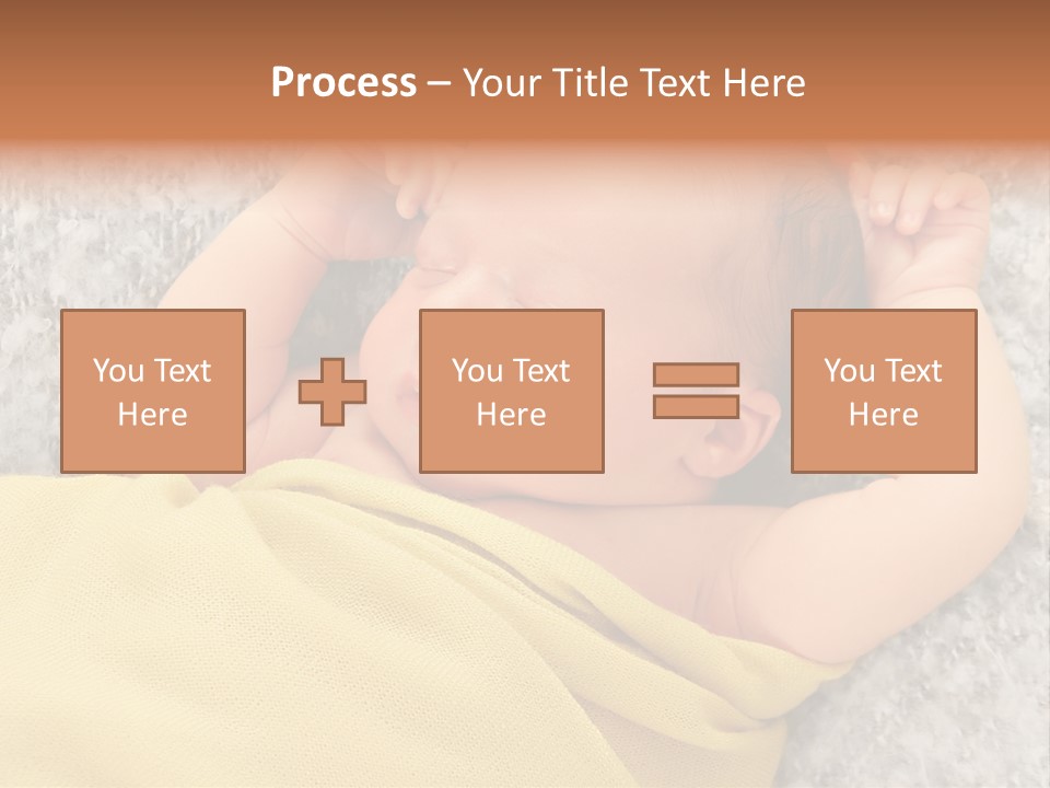 Newborn Boy Caucasian PowerPoint Template