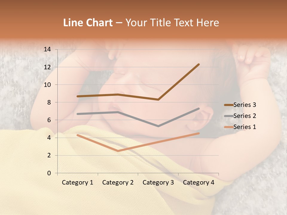 Newborn Boy Caucasian PowerPoint Template