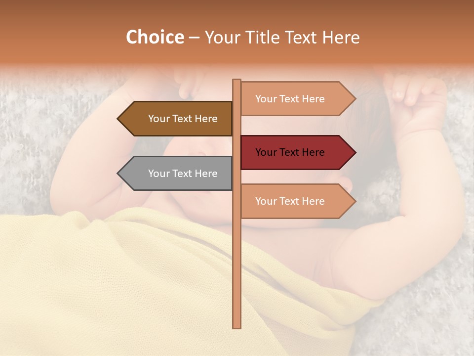 Newborn Boy Caucasian PowerPoint Template