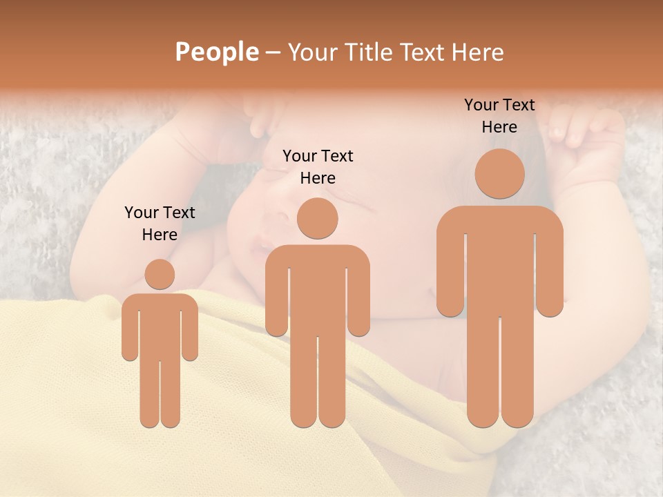 Newborn Boy Caucasian PowerPoint Template