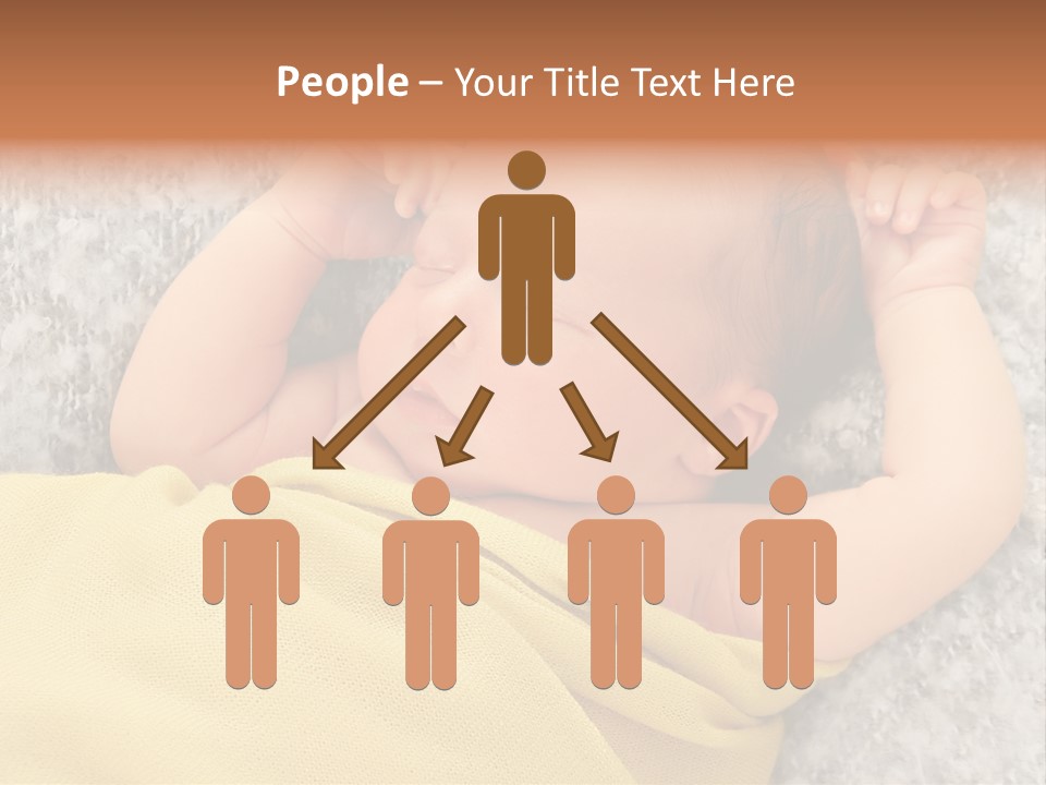 Newborn Boy Caucasian PowerPoint Template