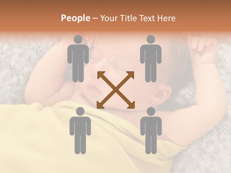 Newborn Boy Caucasian PowerPoint Template