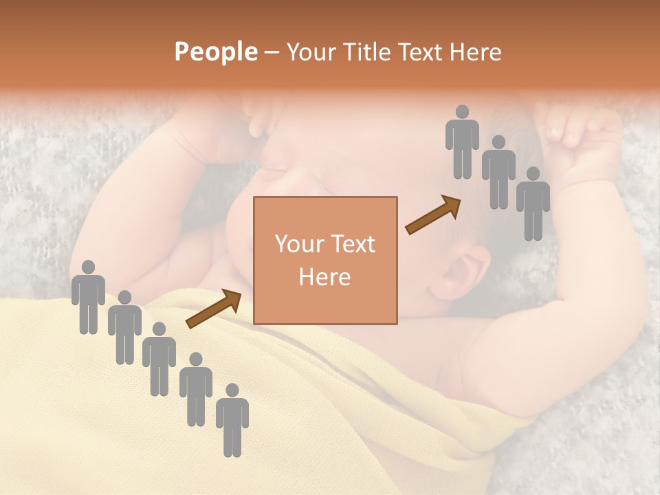 Newborn Boy Caucasian PowerPoint Template