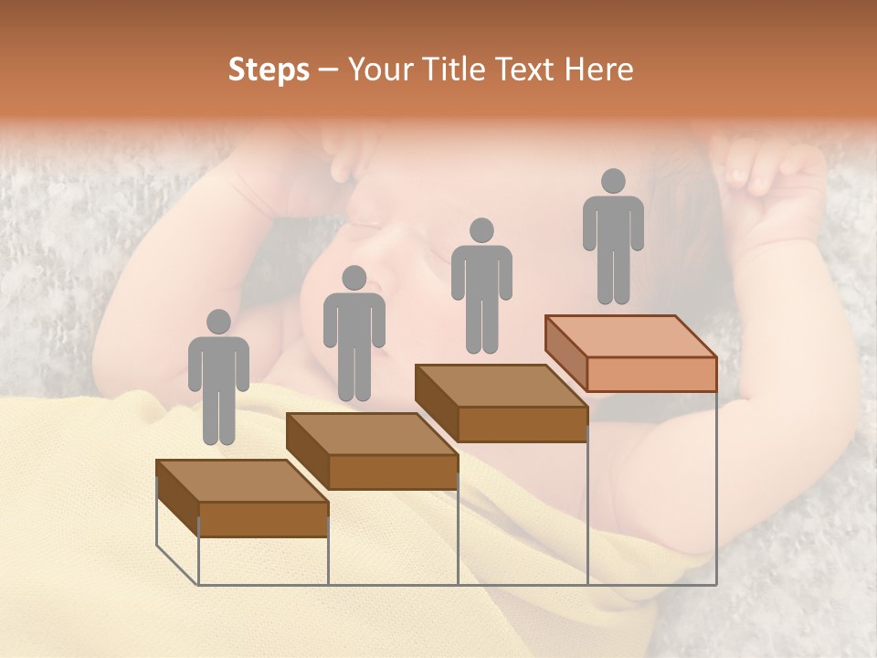 Newborn Boy Caucasian PowerPoint Template