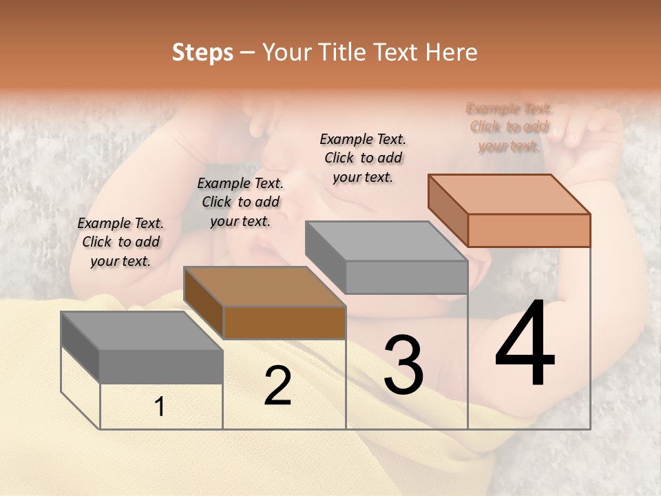 Newborn Boy Caucasian PowerPoint Template