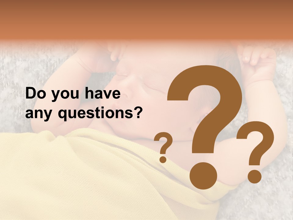 Newborn Boy Caucasian PowerPoint Template