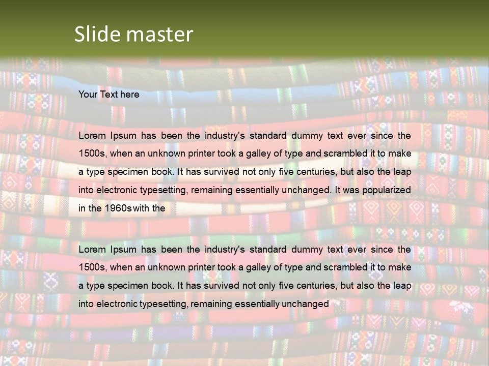 Thread Weave Blanket PowerPoint Template