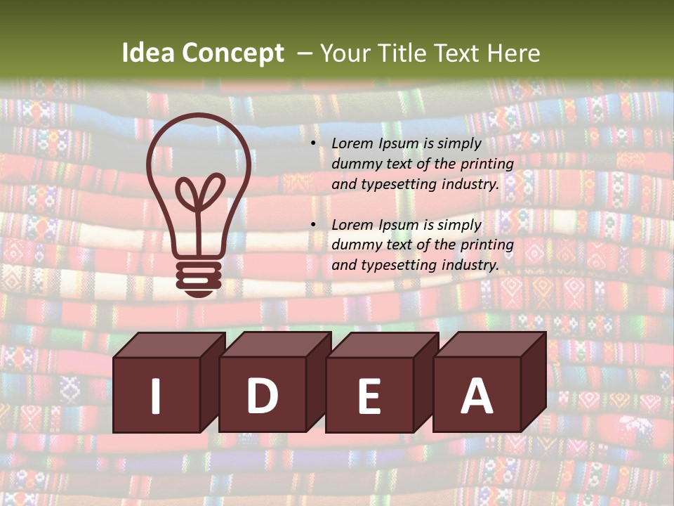 Thread Weave Blanket PowerPoint Template