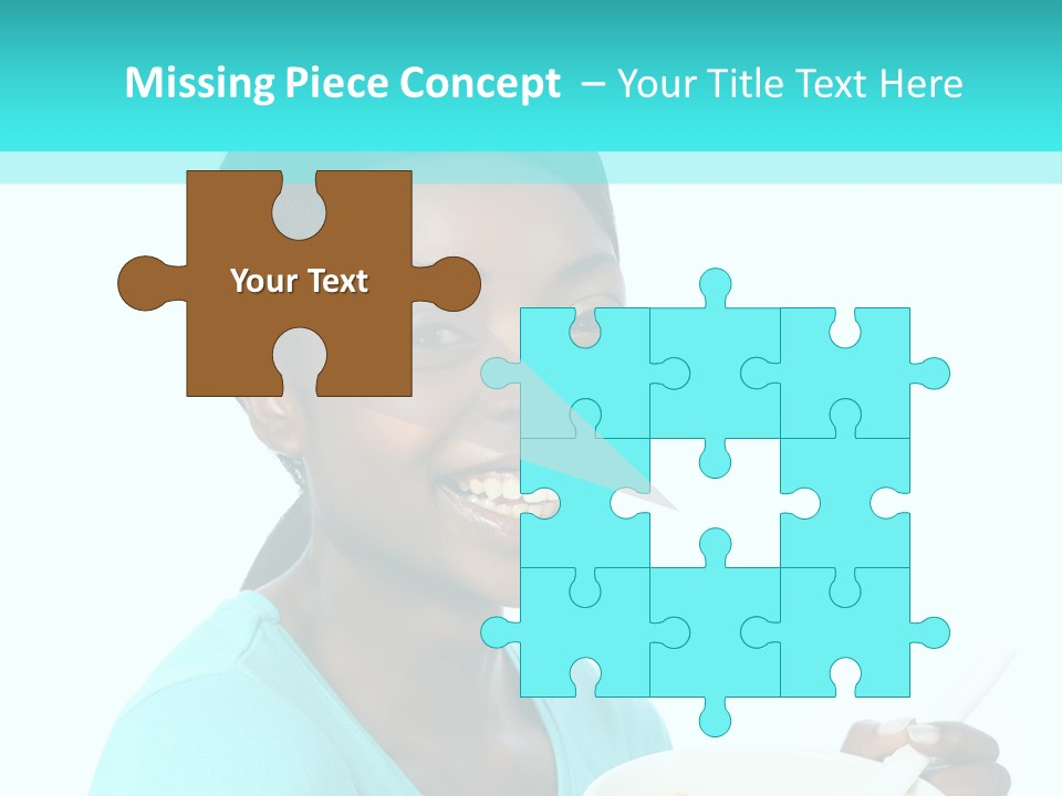 Young Eating Teenager PowerPoint Template