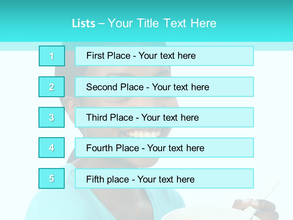 Young Eating Teenager PowerPoint Template