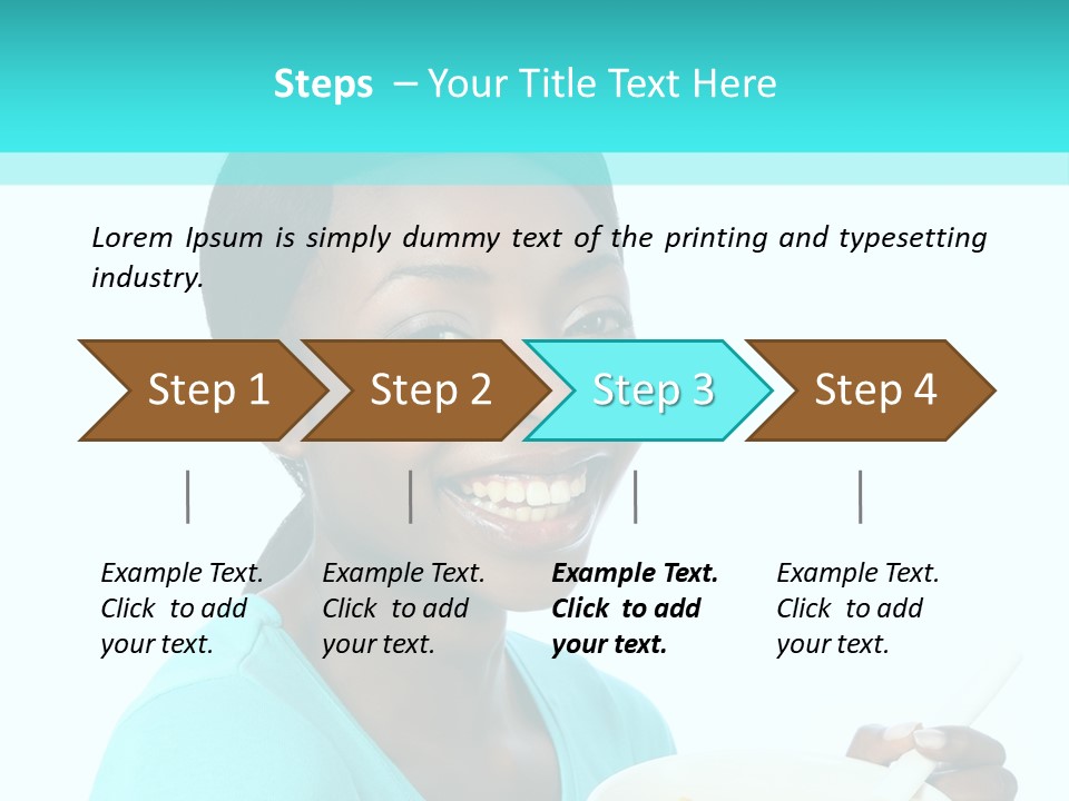 Young Eating Teenager PowerPoint Template
