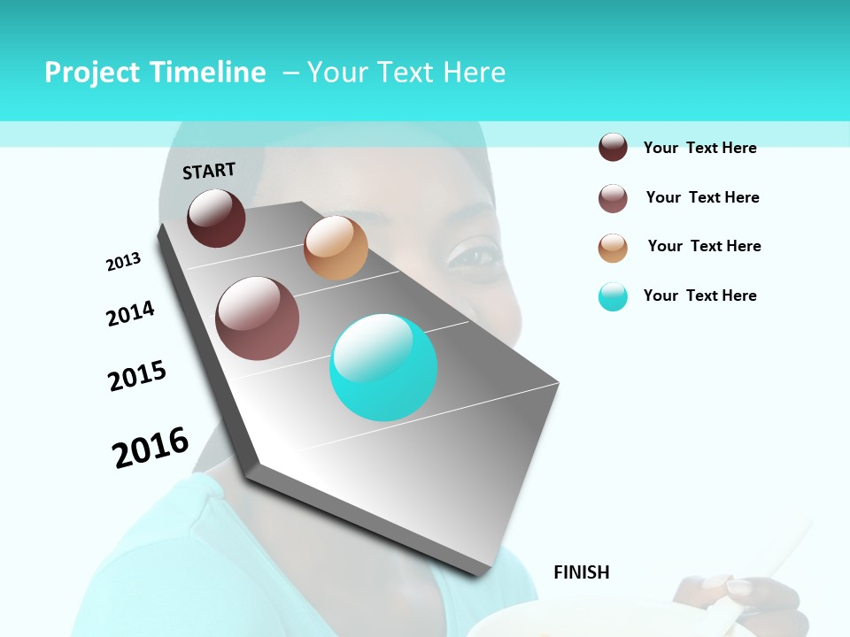 Young Eating Teenager PowerPoint Template