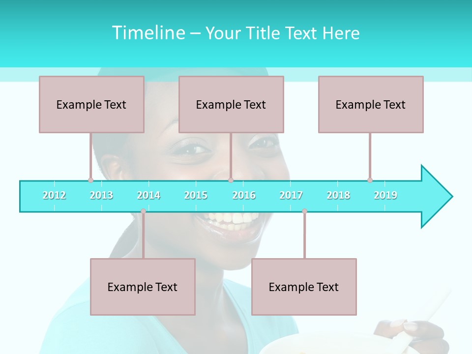 Young Eating Teenager PowerPoint Template