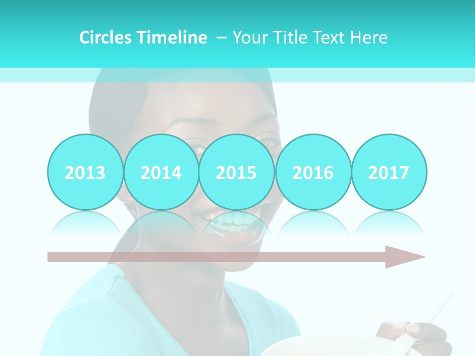 Young Eating Teenager PowerPoint Template