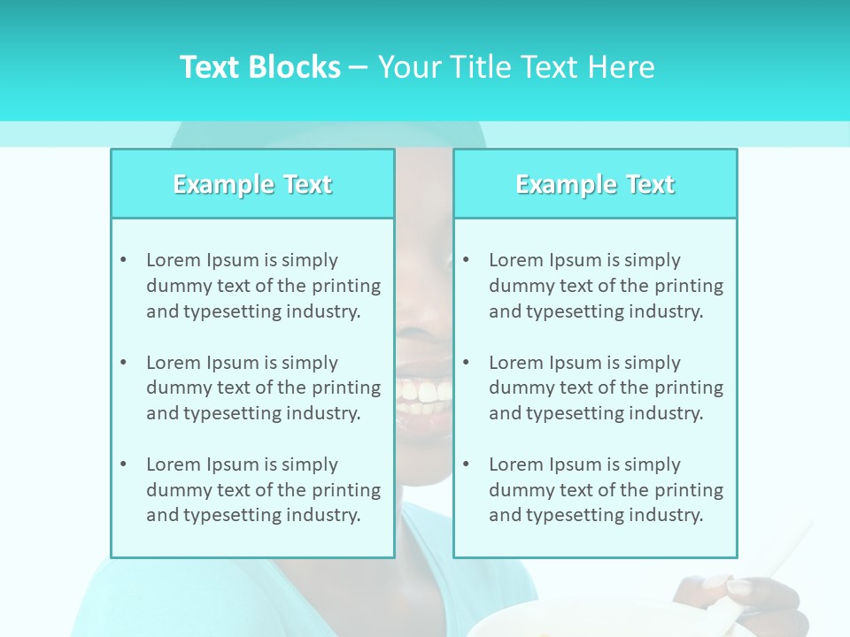 Young Eating Teenager PowerPoint Template