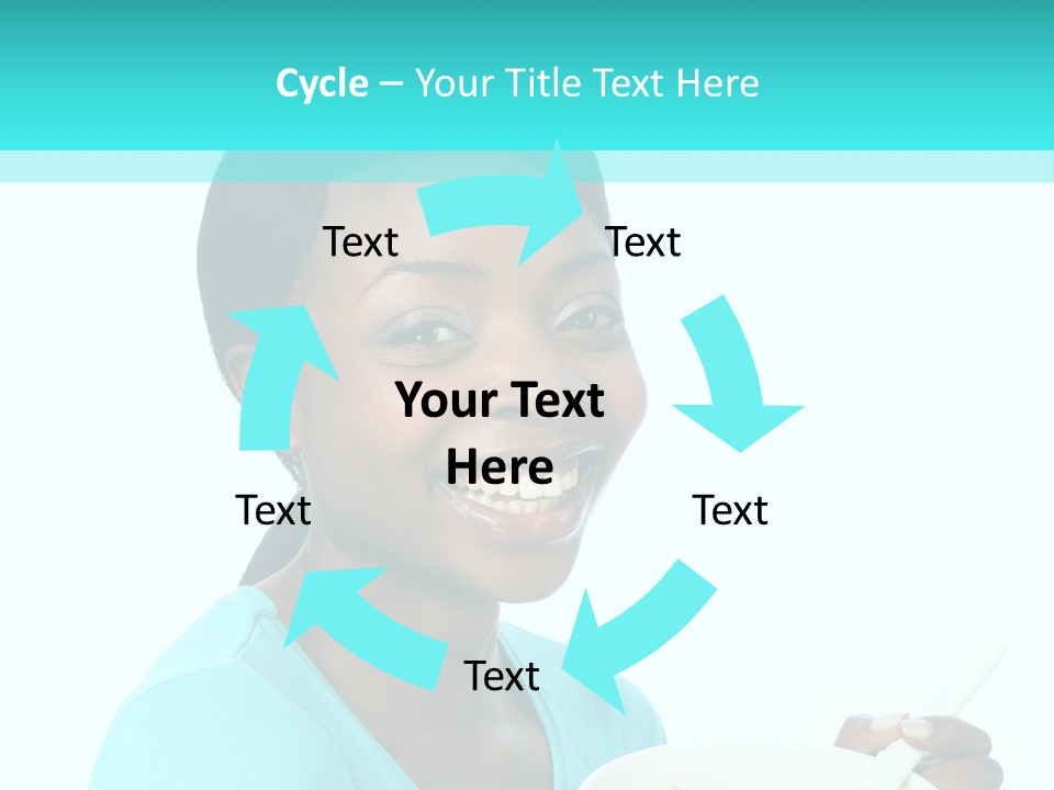 Young Eating Teenager PowerPoint Template