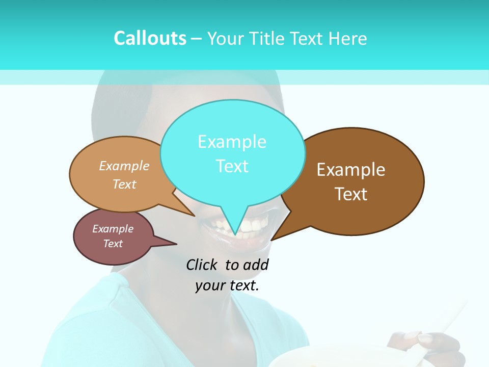 Young Eating Teenager PowerPoint Template