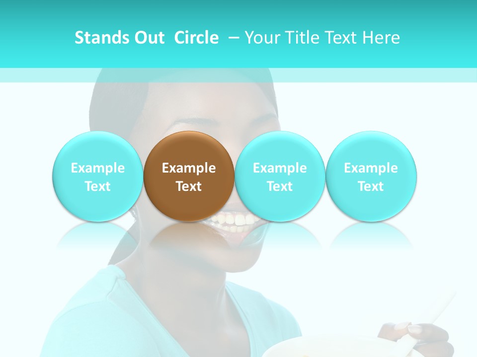 Young Eating Teenager PowerPoint Template