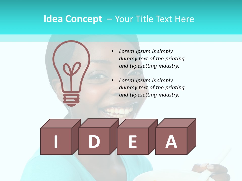 Young Eating Teenager PowerPoint Template