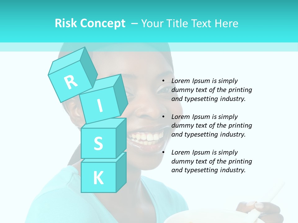 Young Eating Teenager PowerPoint Template