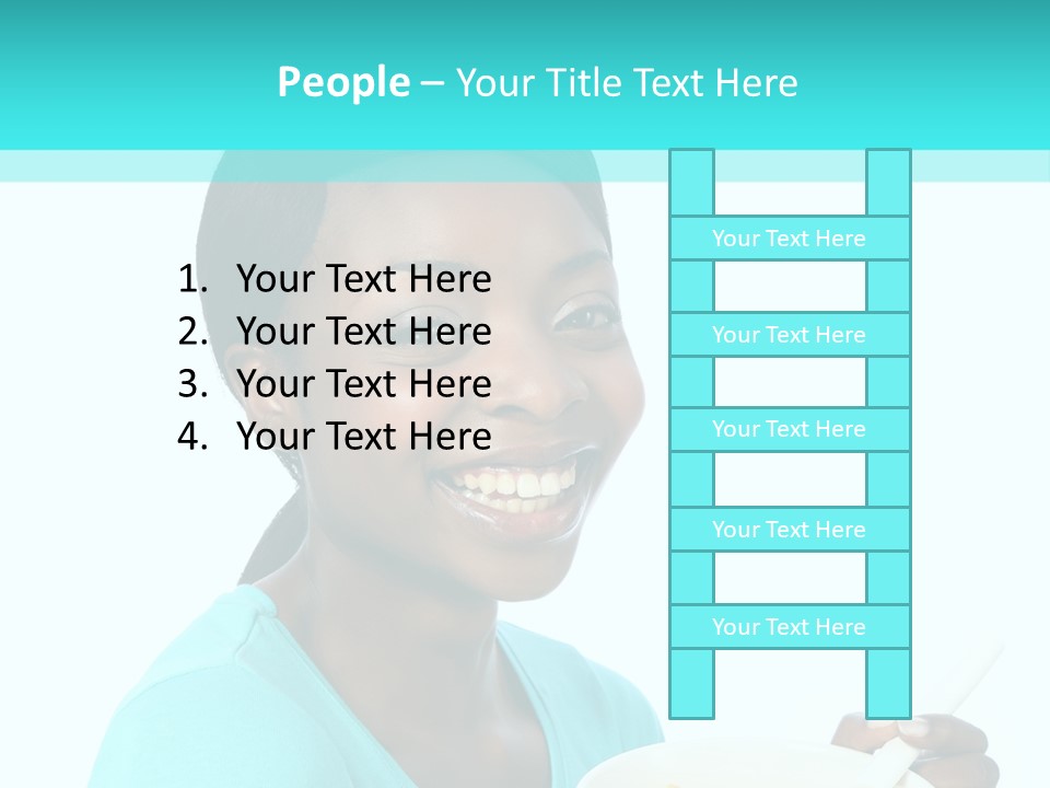 Young Eating Teenager PowerPoint Template