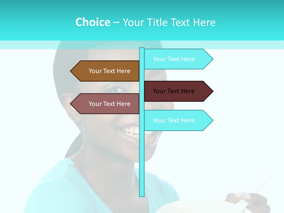 Young Eating Teenager PowerPoint Template