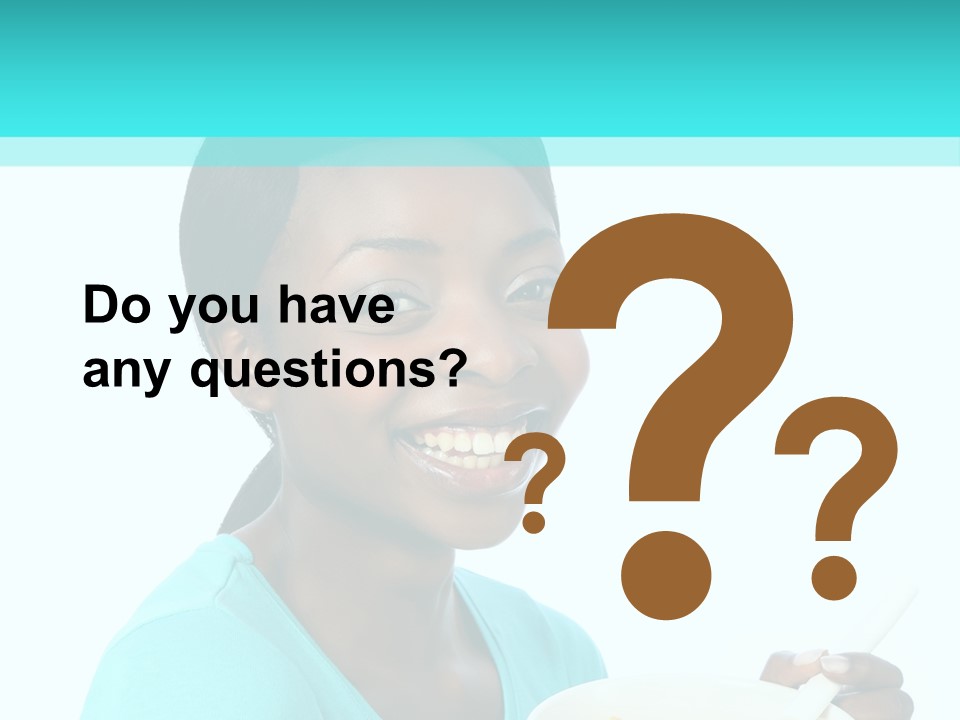 Young Eating Teenager PowerPoint Template