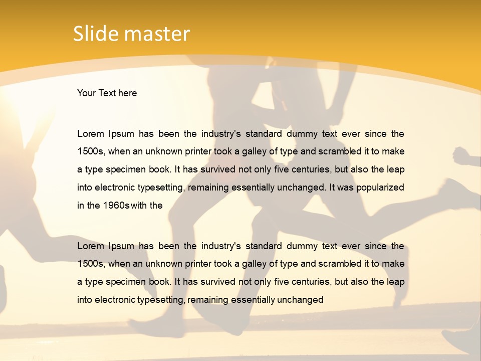 Running Sky Relations PowerPoint Template