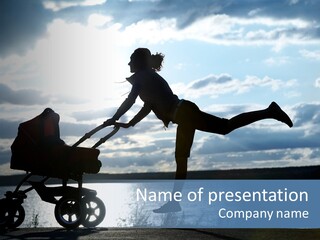 Figure Girl Family PowerPoint Template