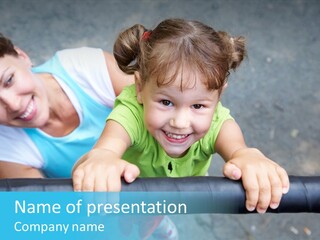 Friend Child Happy PowerPoint Template