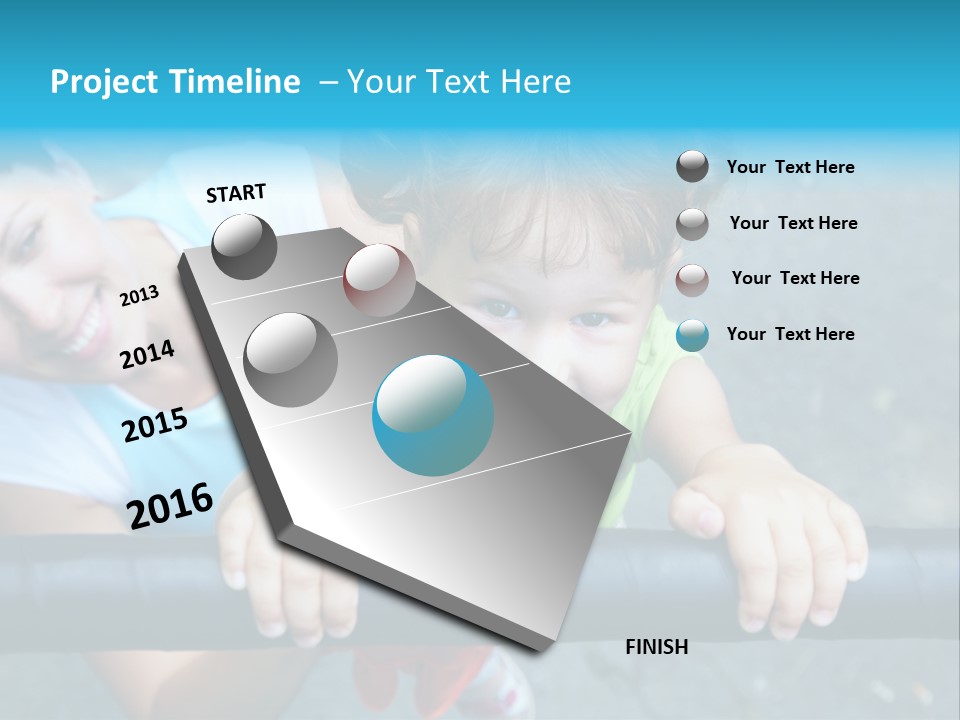 Friend Child Happy PowerPoint Template