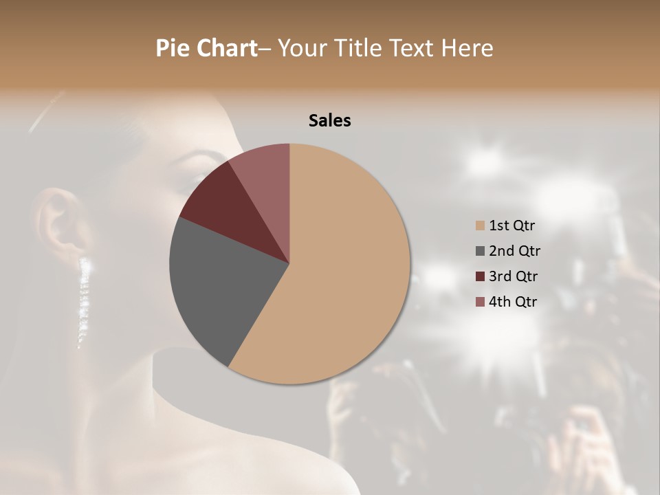 A Woman With A Tiara Is Taking A Picture PowerPoint Template