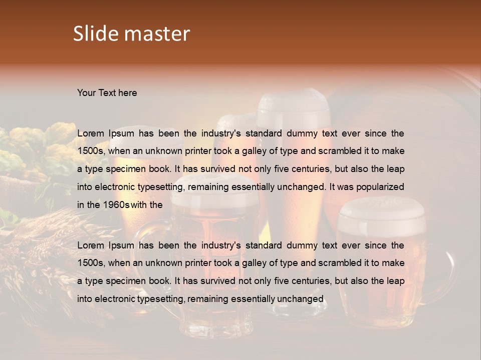 Mug Pub Hops PowerPoint Template