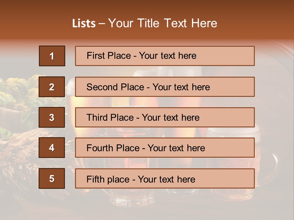 Mug Pub Hops PowerPoint Template