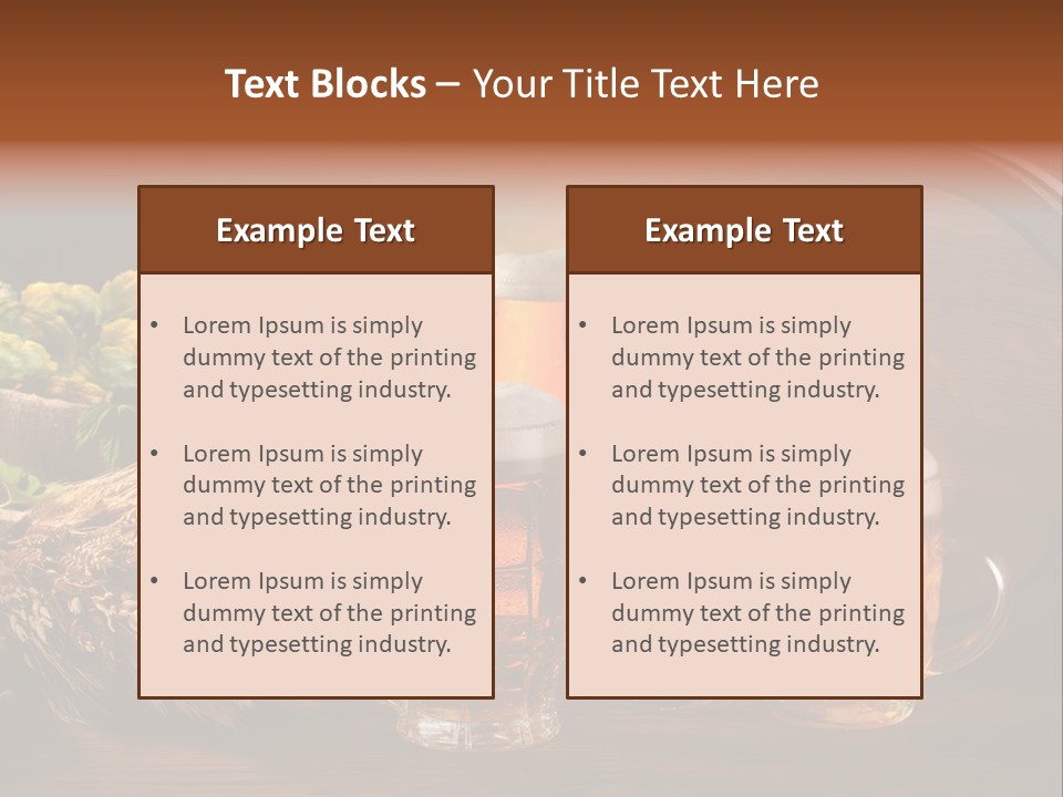 Mug Pub Hops PowerPoint Template