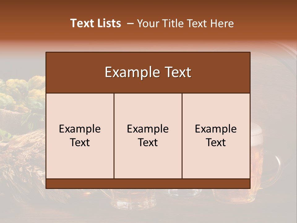 Mug Pub Hops PowerPoint Template
