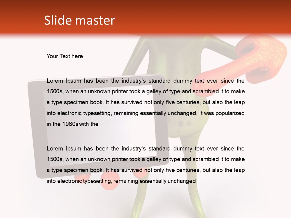 Aqua Closeup Eye PowerPoint Template