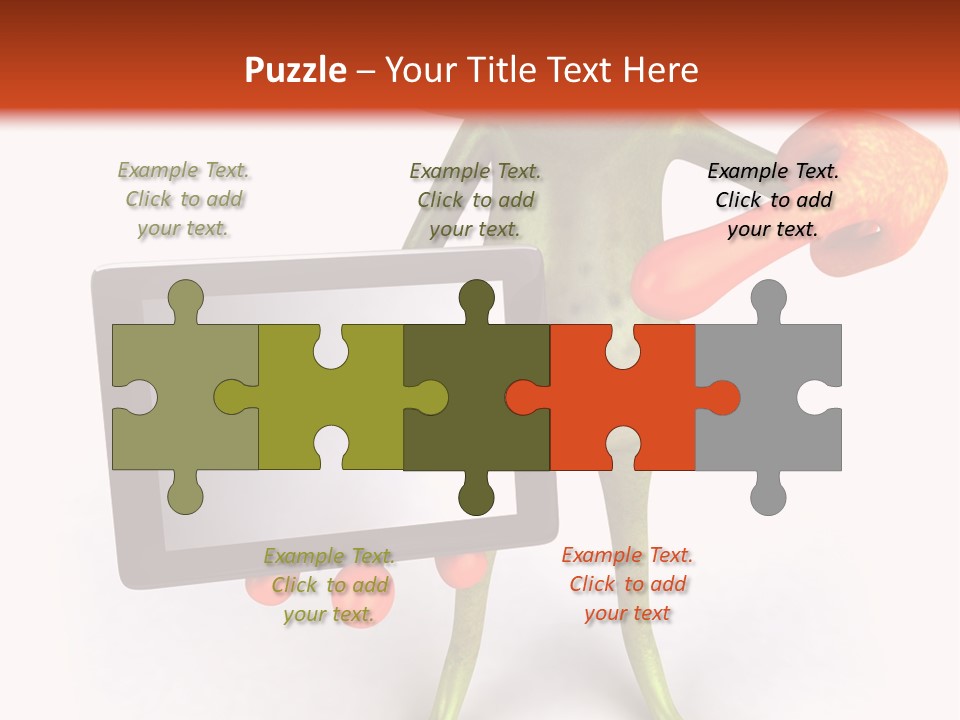 Aqua Closeup Eye PowerPoint Template