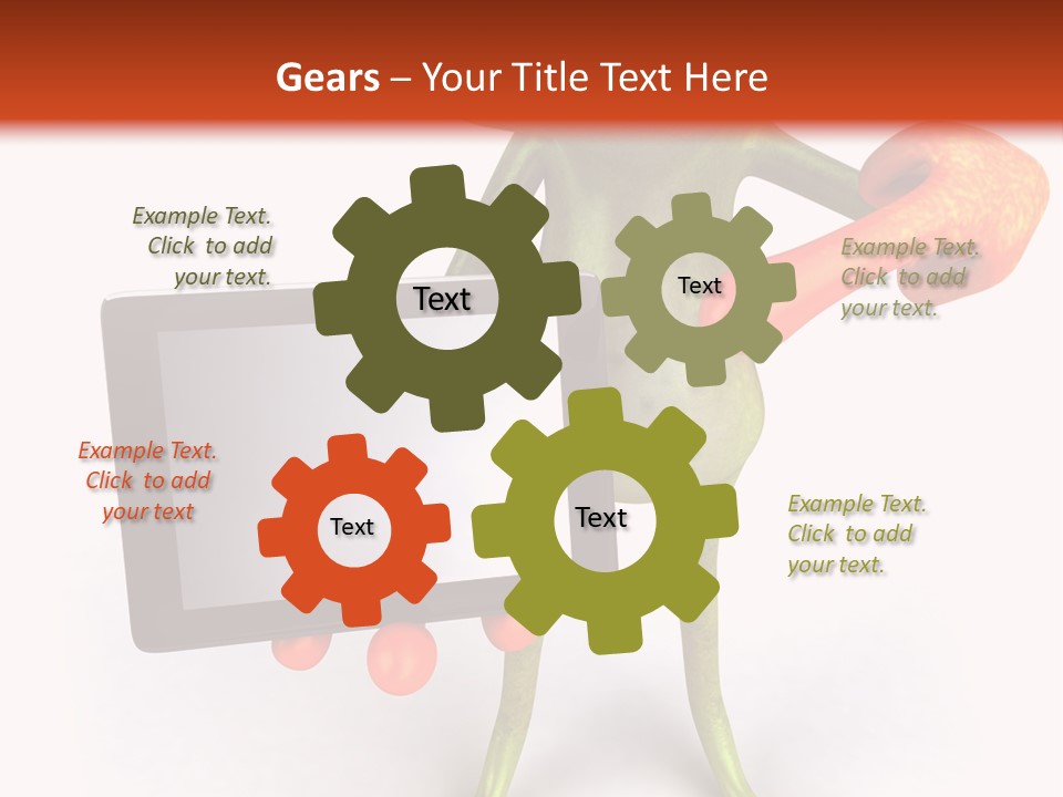 Aqua Closeup Eye PowerPoint Template