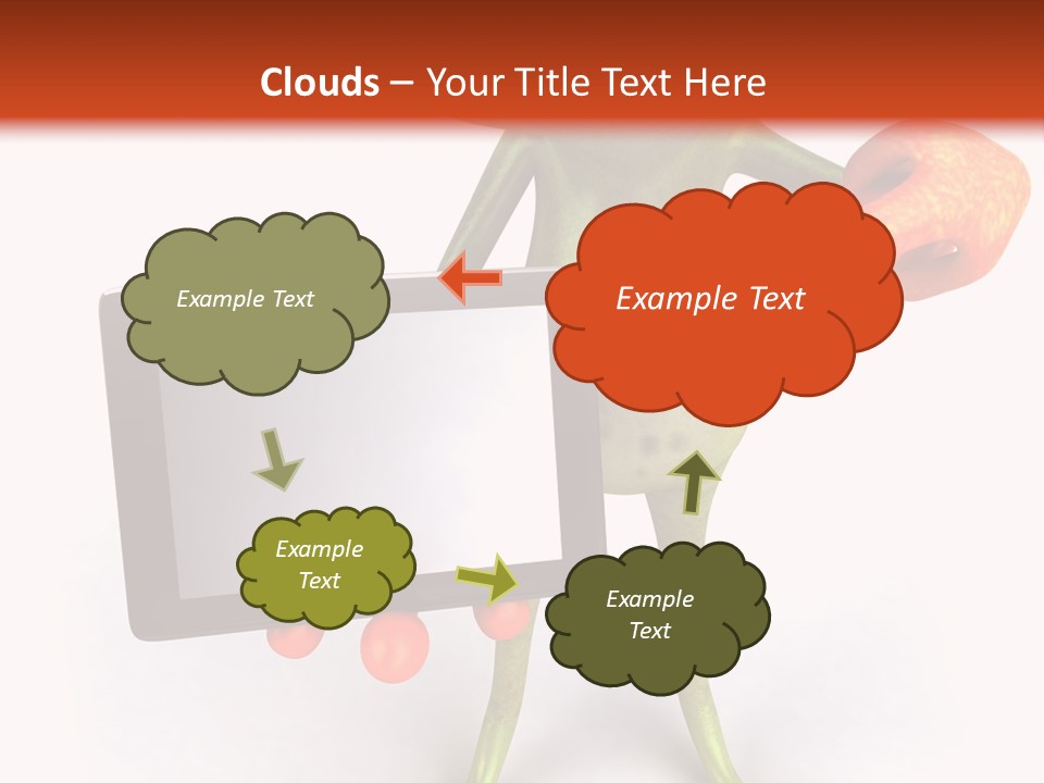 Aqua Closeup Eye PowerPoint Template