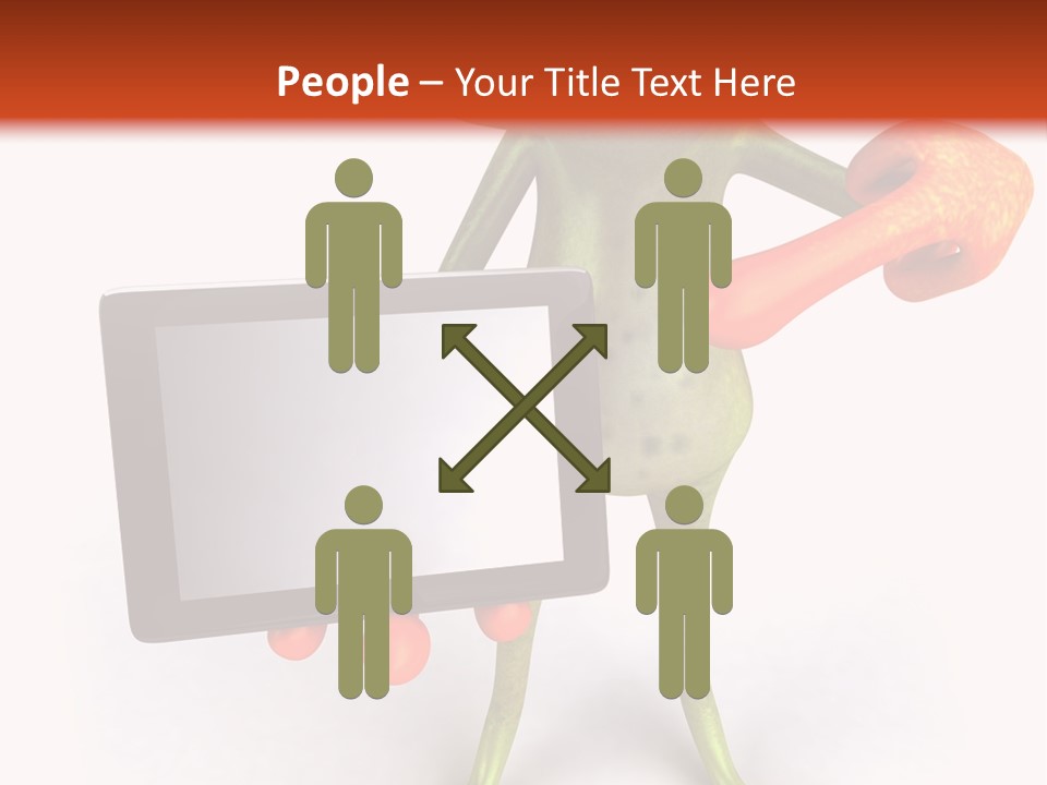 Aqua Closeup Eye PowerPoint Template