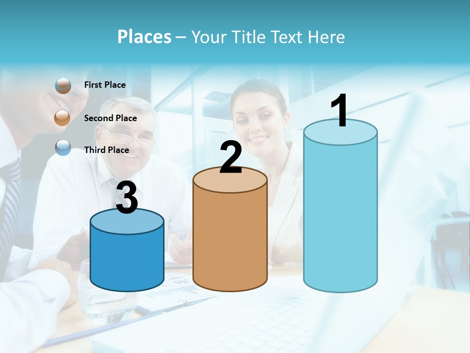Laptop Executive Aged PowerPoint Template