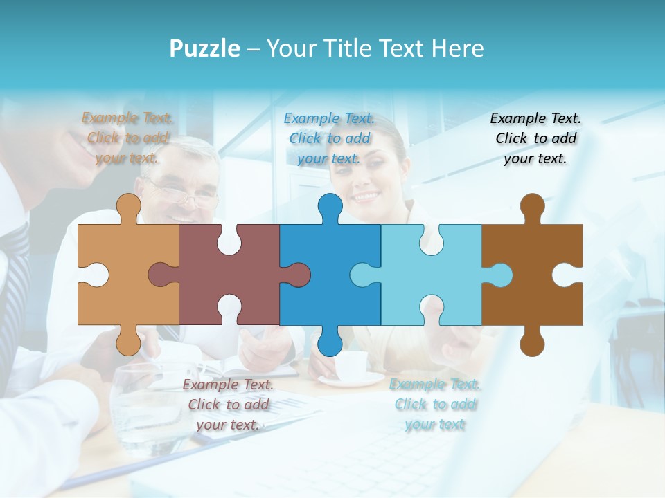 Laptop Executive Aged PowerPoint Template