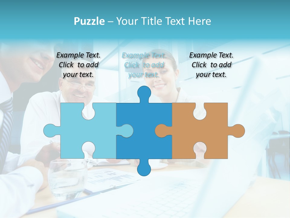 Laptop Executive Aged PowerPoint Template