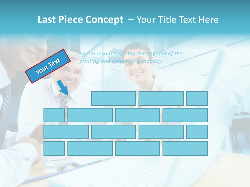 Laptop Executive Aged PowerPoint Template