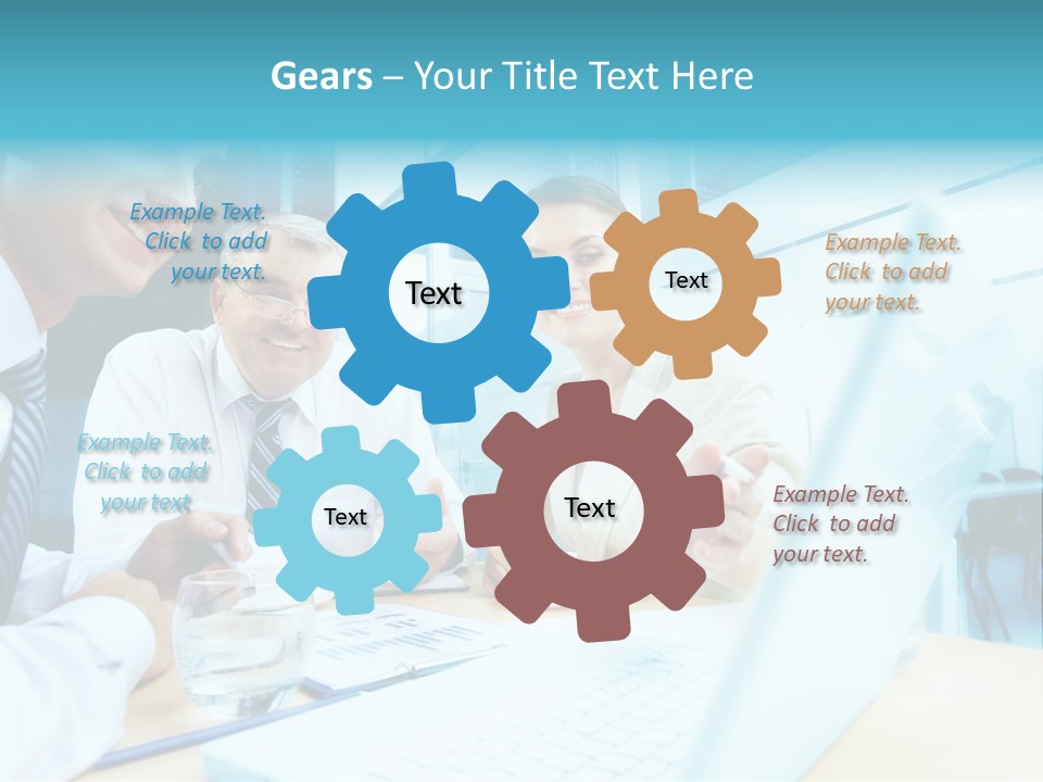 Laptop Executive Aged PowerPoint Template